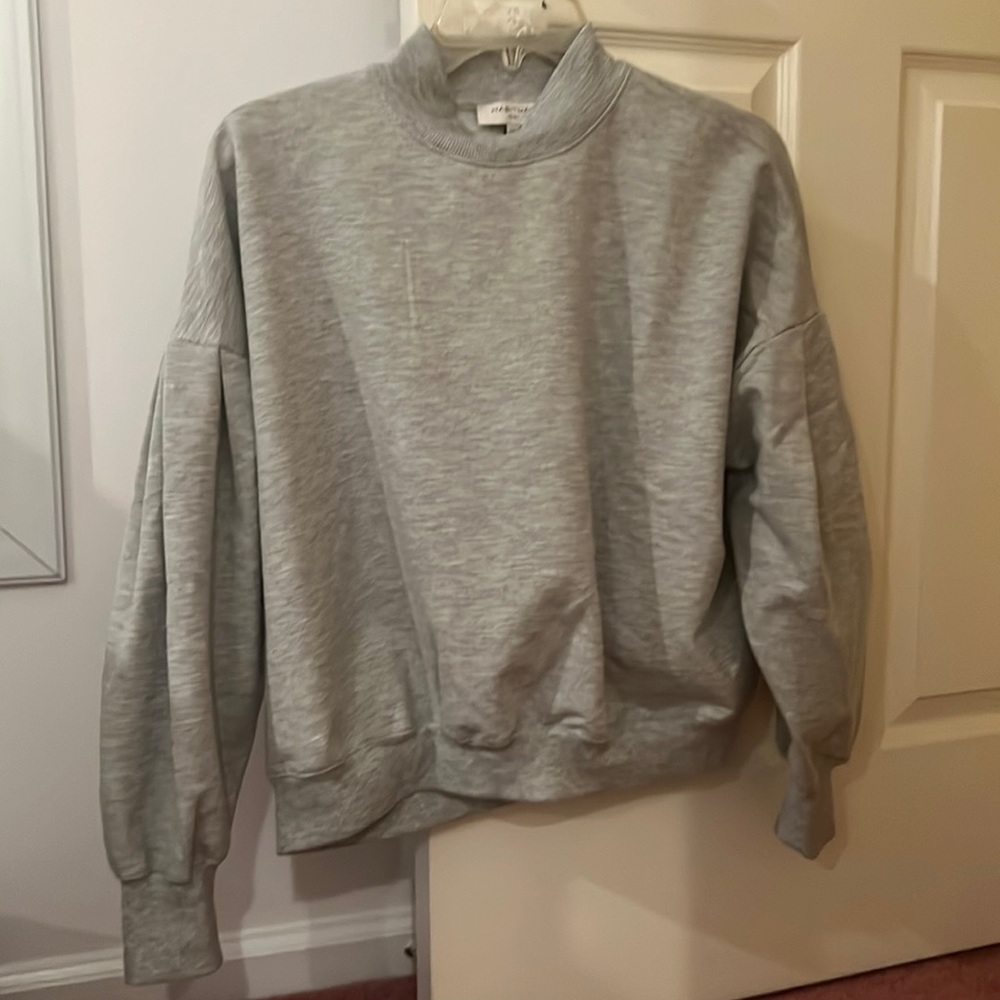 Sparkly grey turtleneck long sleeved light sweater